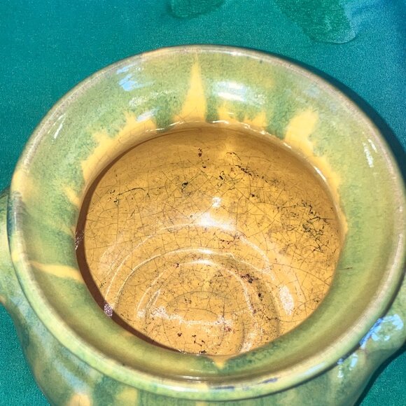 Vintage M L Owen’s Succulent Planters Set of 2 Terracotta Drip Glaze 1980’s - Picture 4 of 10